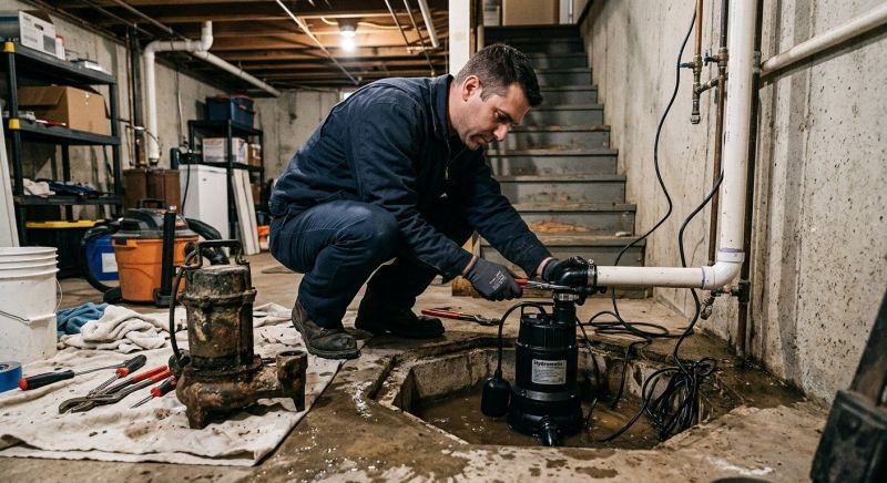 Sump Pump Installation in Manchester, NH