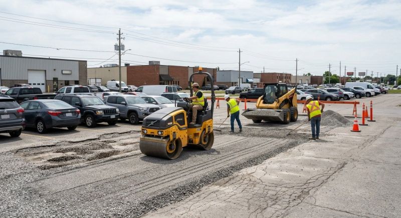 Parking Lot Gravel Repair in Roswell, GA